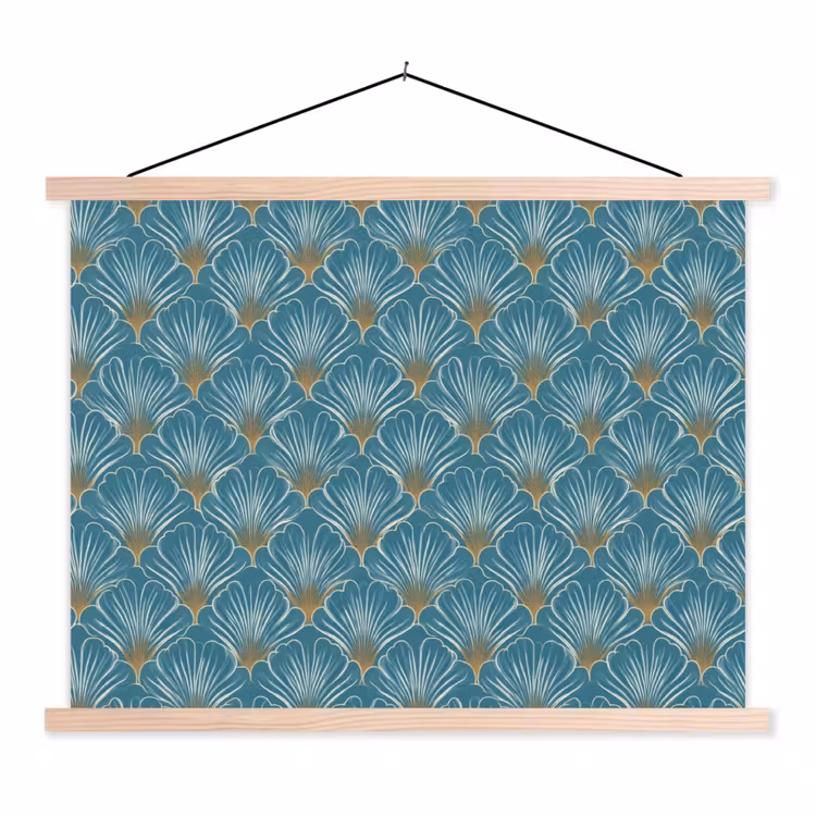 Schoolplaat - Symmetrisch - Patroon - Blauw — 1
