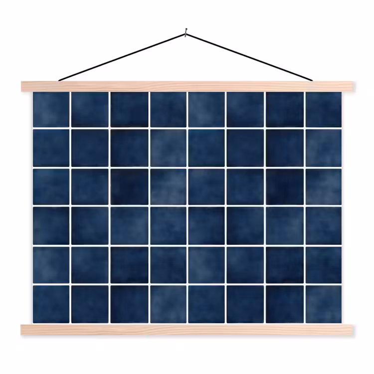 Schoolplaat - Tegel - Modern - Blauw — 1