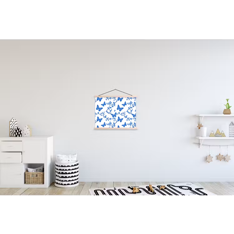 Schoolplaat - Vlinder - Bloemen - Blauw — 3