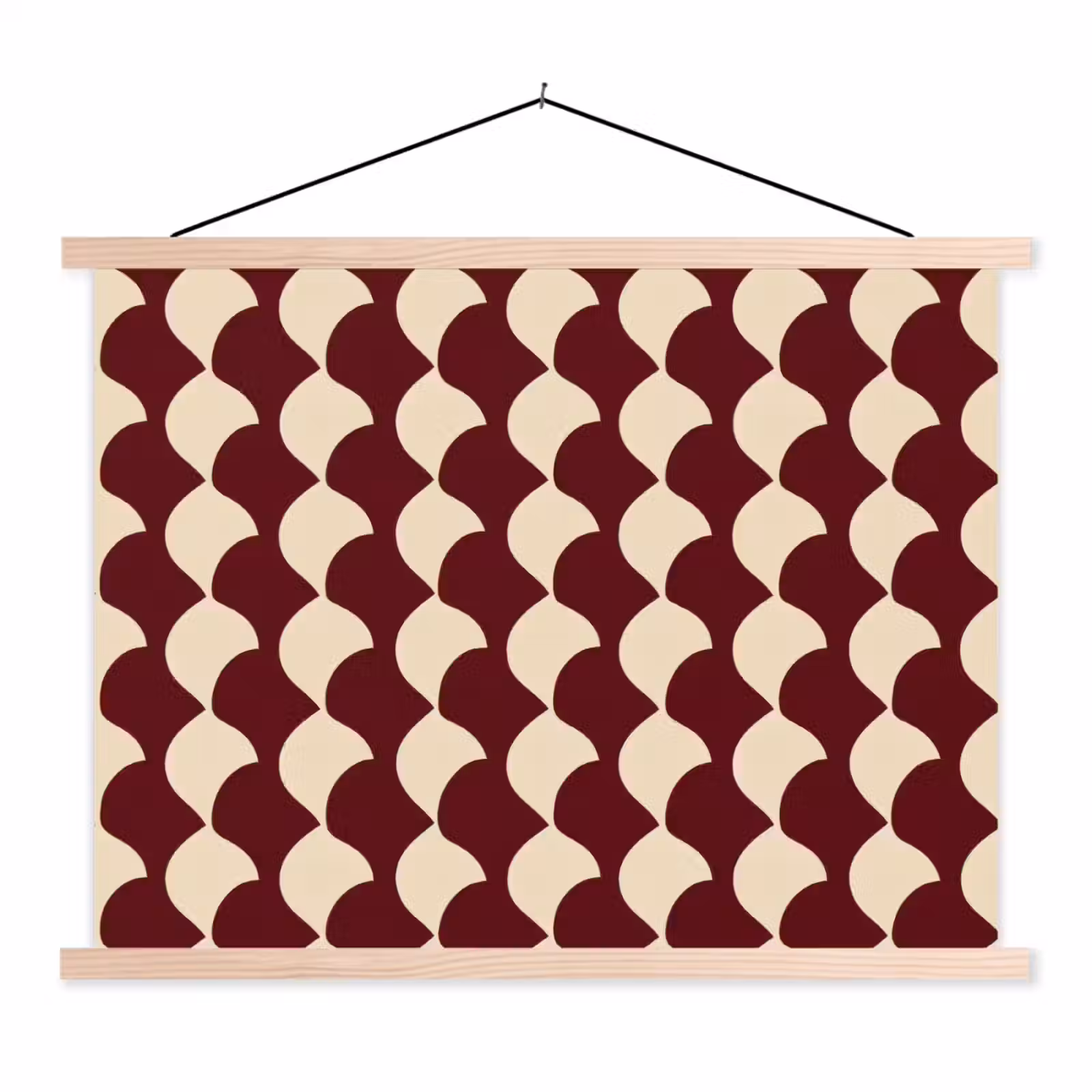 Schoolplaat - Rood - Tegelpatroon - Crème — 1