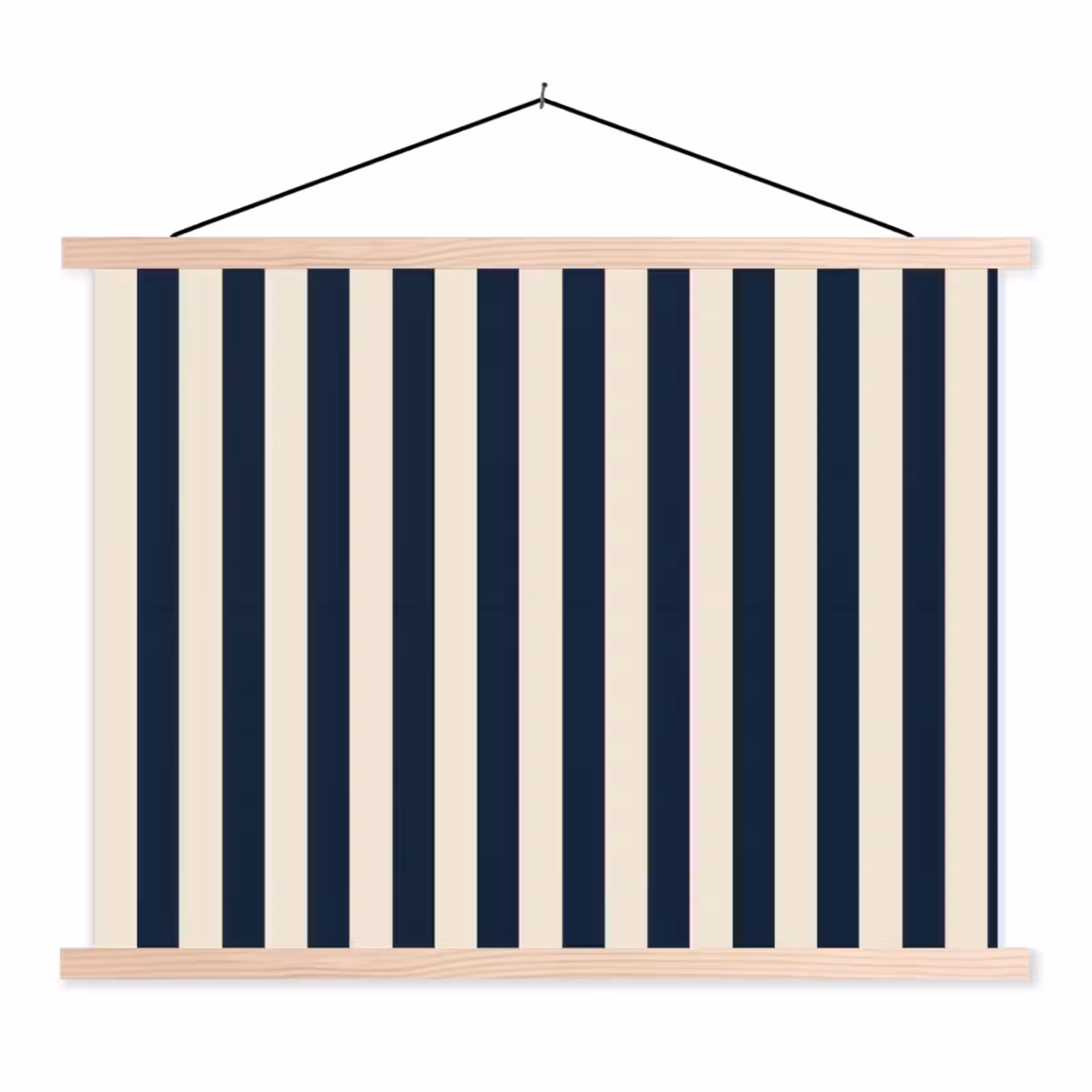 Schoolplaat - Verticale strepen - Blauw - Crème — 1