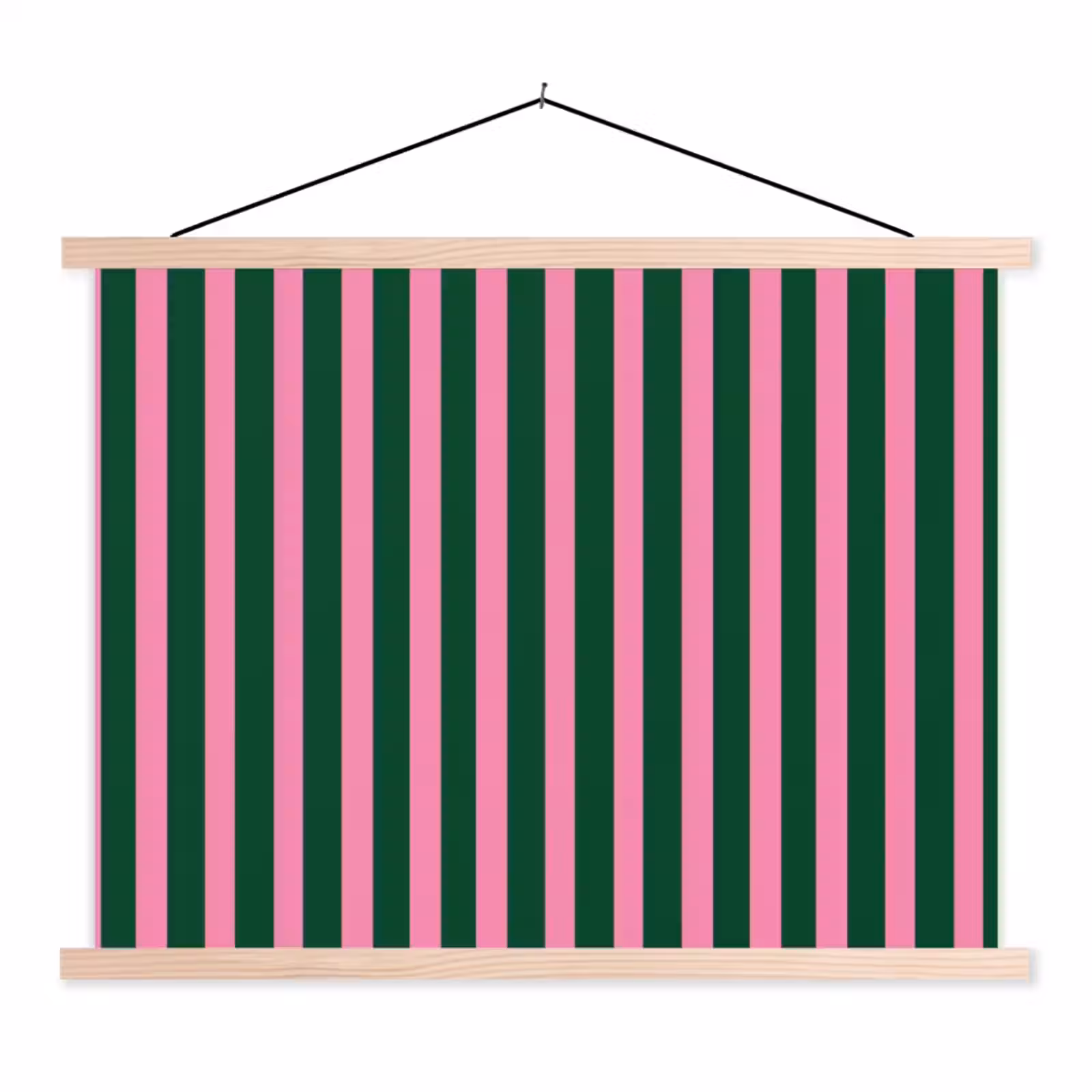 Schoolplaat - Verticale strepen - Groen - Roze — 1