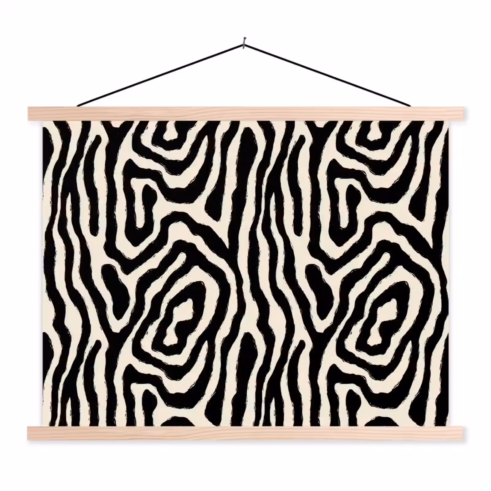 Schoolplaat - Zebra - Zwart - Abstract — 1