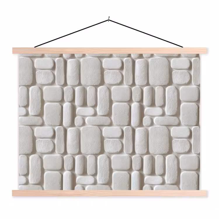 Schoolplaat - Reliëf - Structuur - Wit — 1