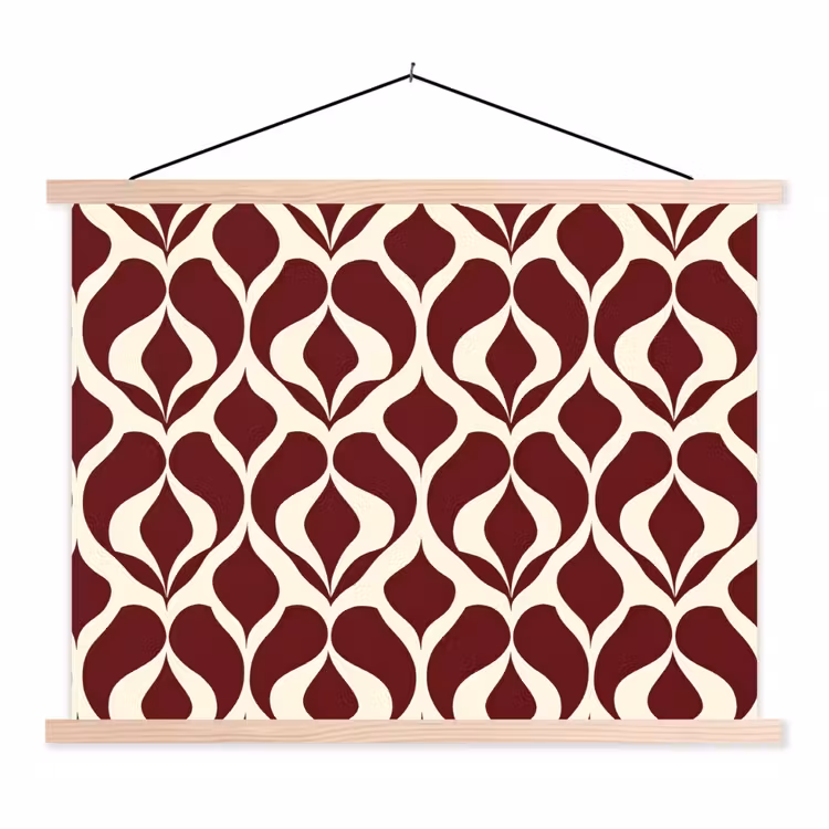 Schoolplaat - Rood - Druppelpatroon - Grafisch — 1