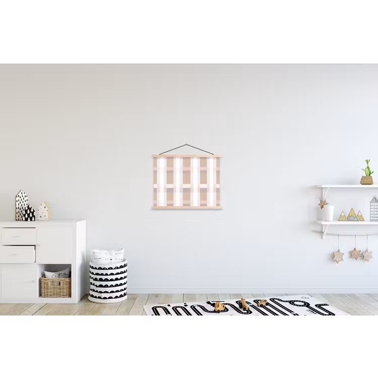 Schoolplaat - Ruitpatroon - Aardetinten - Minimalistisch — 3