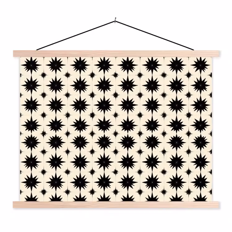 Schoolplaat - Stervormen - Geometrisch - Zwart — 1