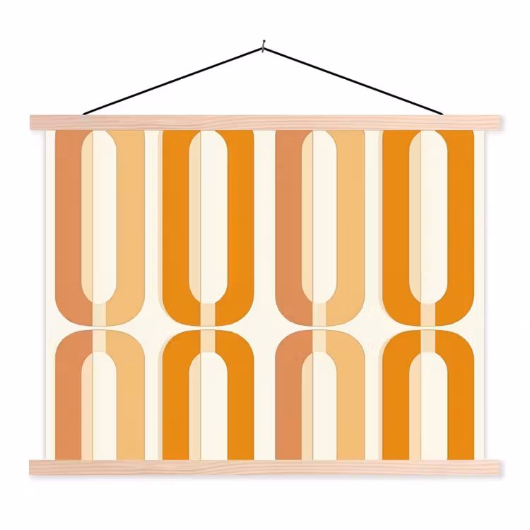Schoolplaat - U-vorm - Retro - Oranje — 1