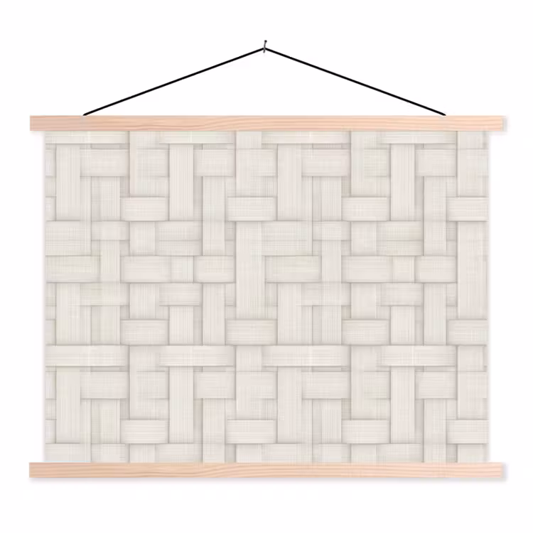 Schoolplaat - Vlechtwerk - Banen - Beige — 1