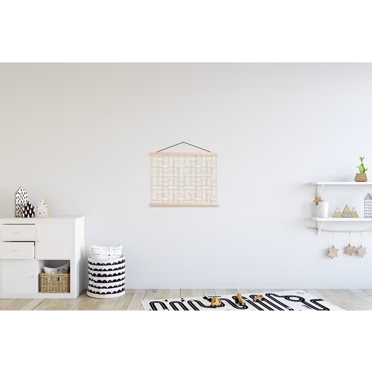 Schoolplaat - Vlechtwerk - Banen - Beige — 3
