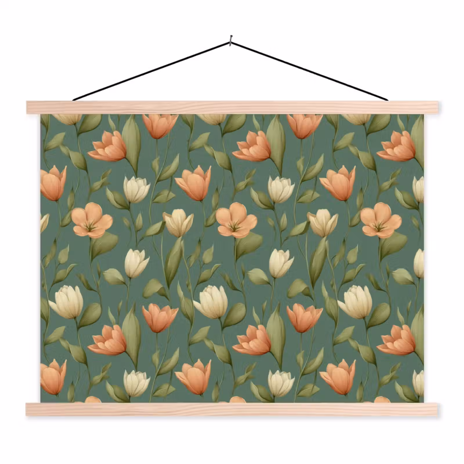 Schoolplaat - Tulpen - Botanisch - Groen — 1