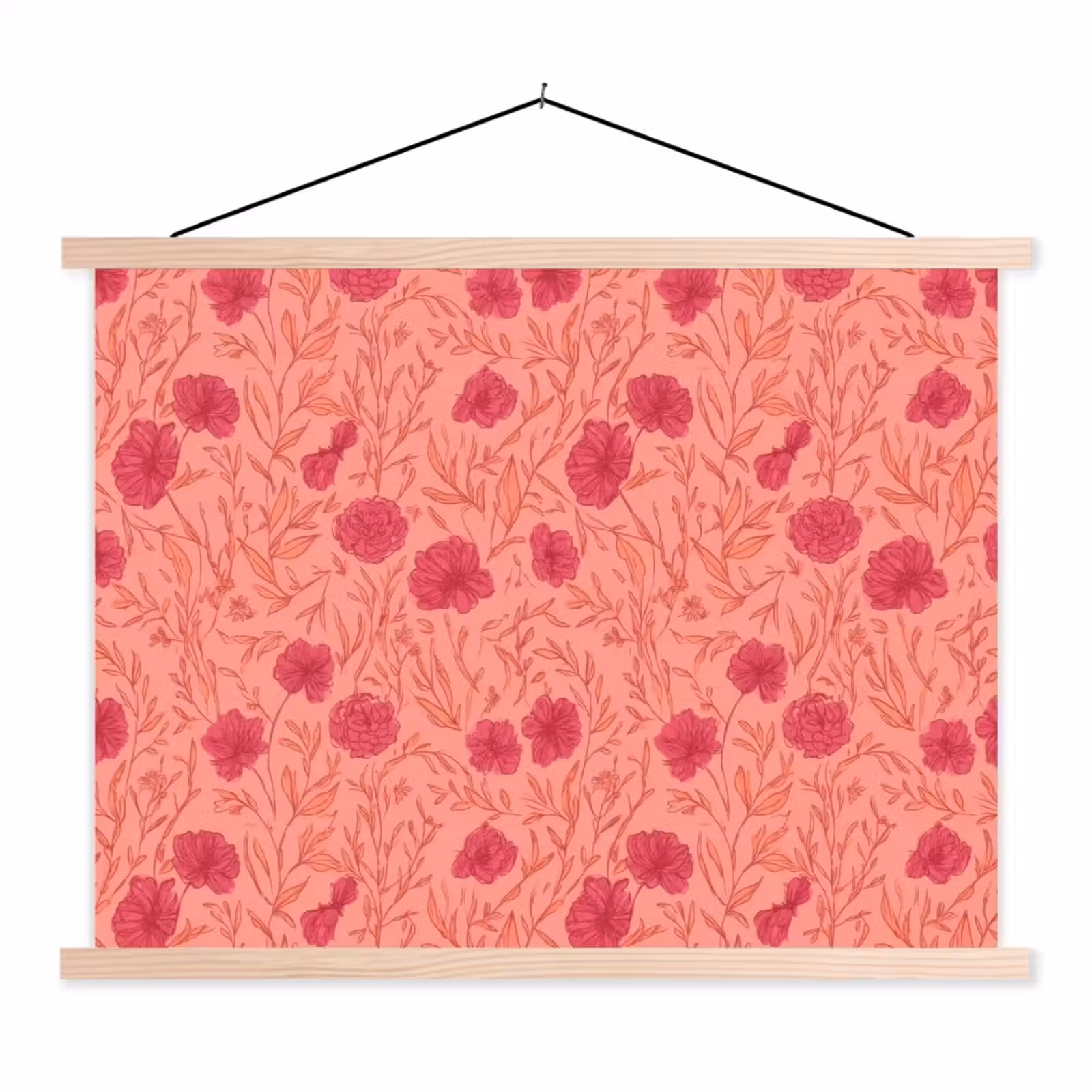 Schoolplaat - Weidebloemen - Romantisch - Roze — 1