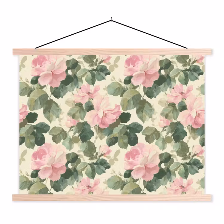 Schoolplaat - Rozen - Botanisch - Roze — 1