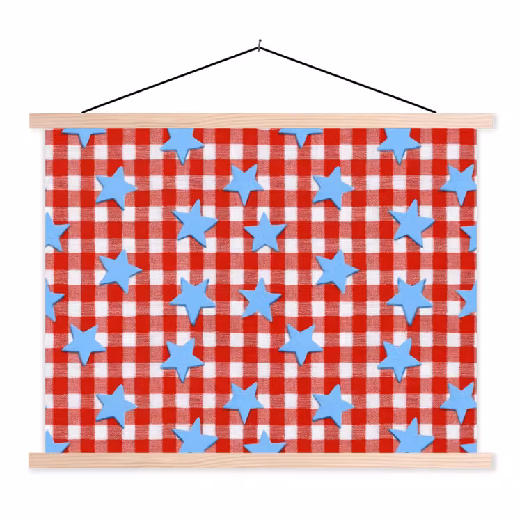 Schoolplaat - Ruit - Sterren - Rood — 1