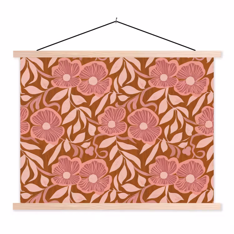 Schoolplaat - Sfeer - Bloemen - Roze — 1