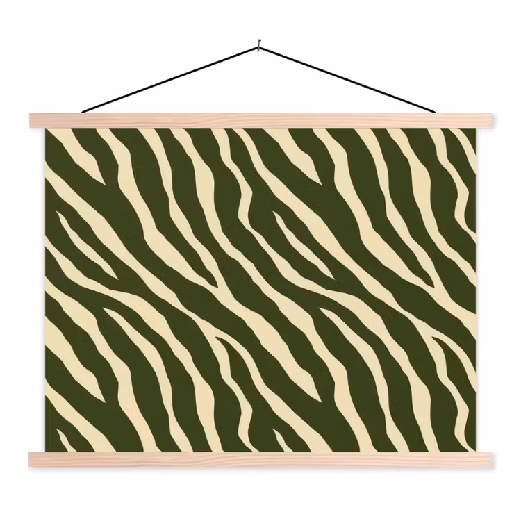 Schoolplaat - Zebra - Patroon - Groen — 1