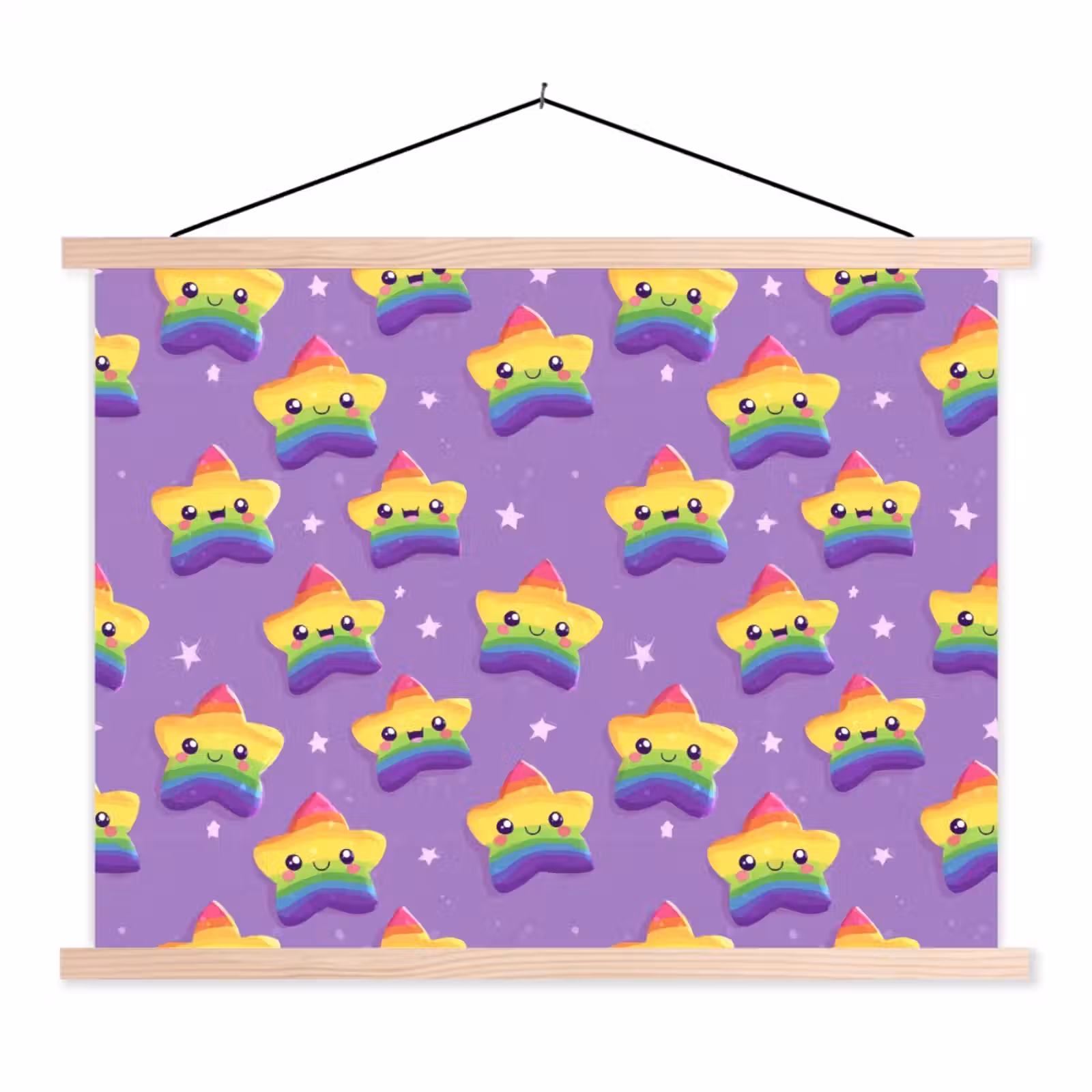 Schoolplaat - Sterren - Regenboog - Paars — 1