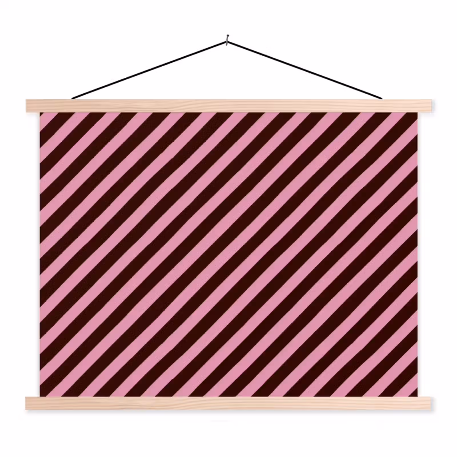 Schoolplaat - Strepen - Roze - Bruin — 1