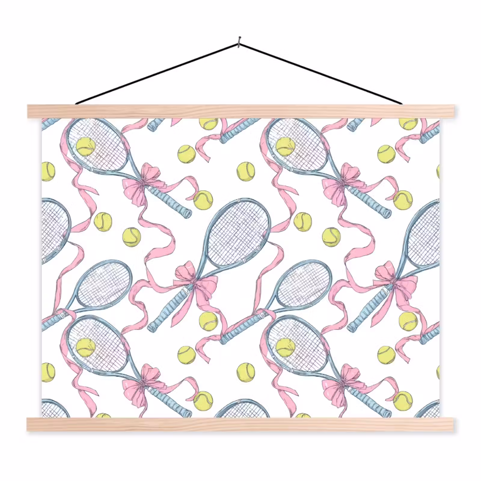 Schoolplaat - Tennis - Strikken - Kleurrijk — 1