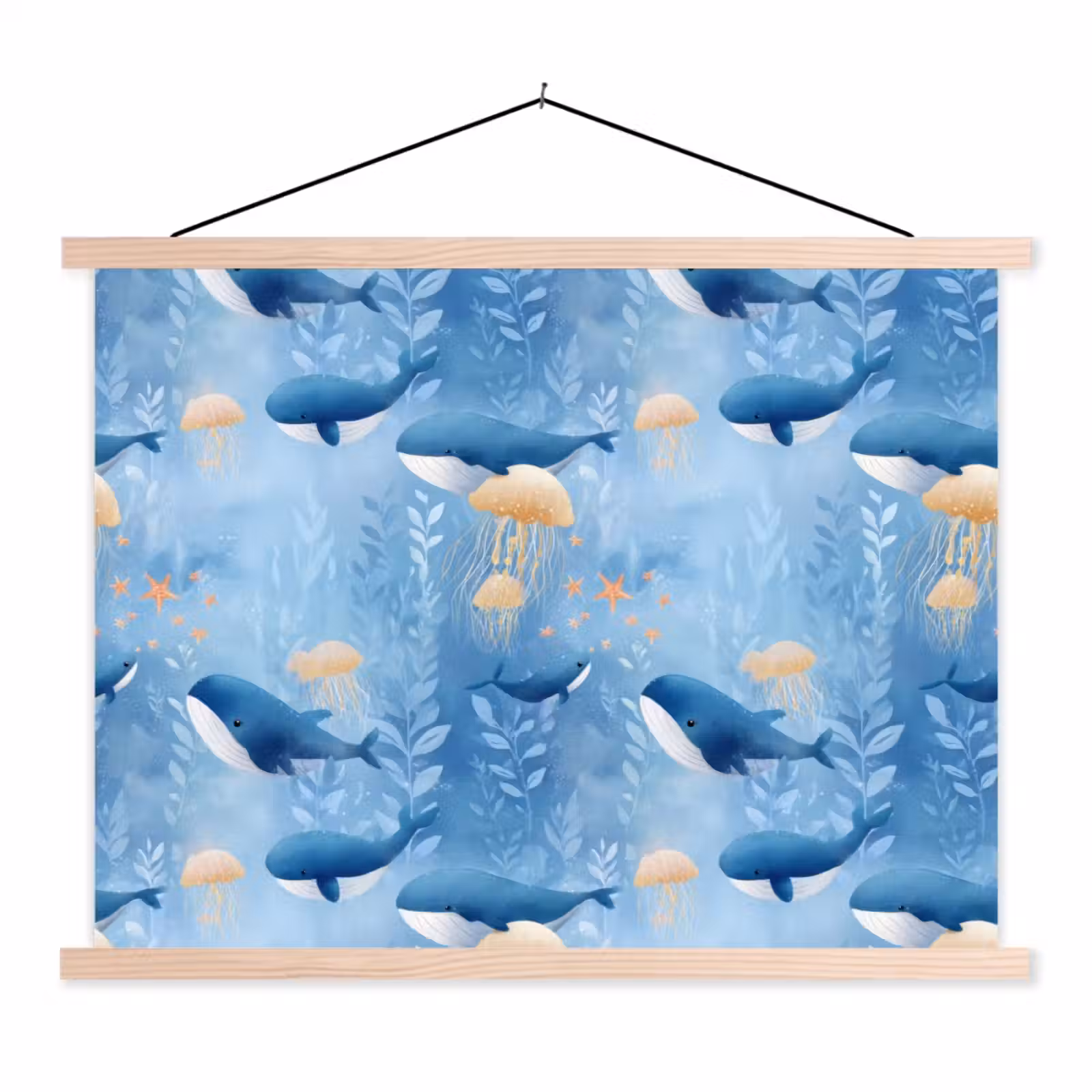 Schoolplaat - Walvissen - Oceaan - Blauw — 1