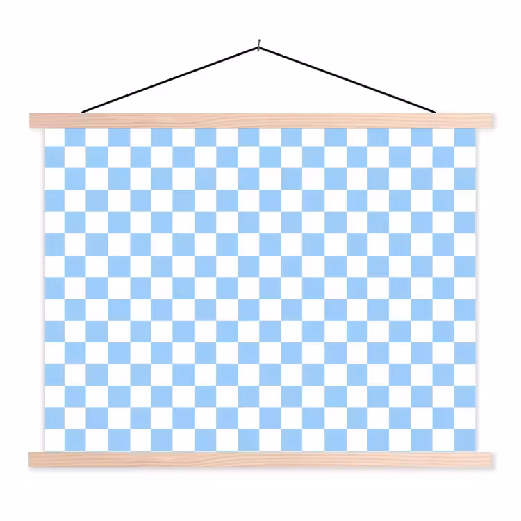 Schoolplaat - Schaakbord - Klassiek - Blauw — 1