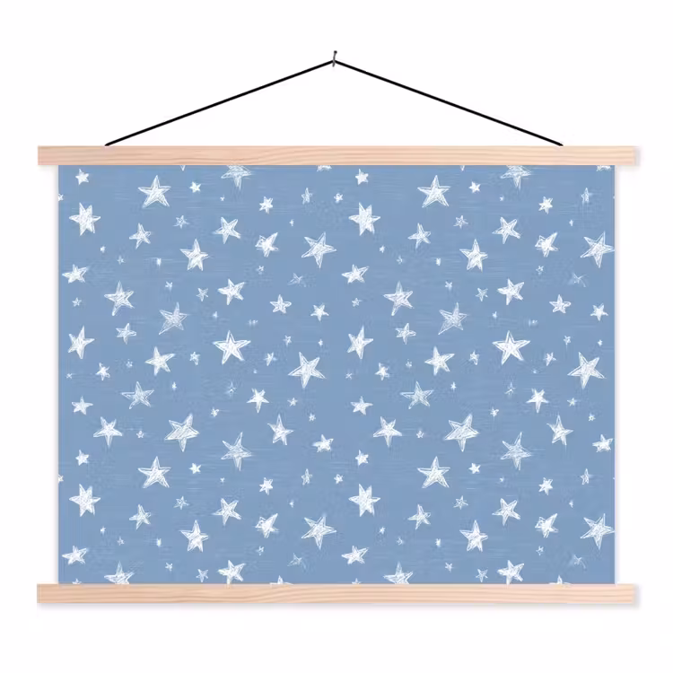 Schoolplaat - Sterretjes - Patroon - Blauw — 1