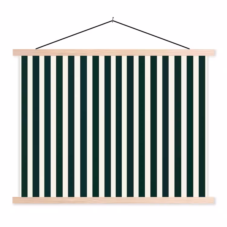 Schoolplaat - Strepen - Klassiek - Groen — 1