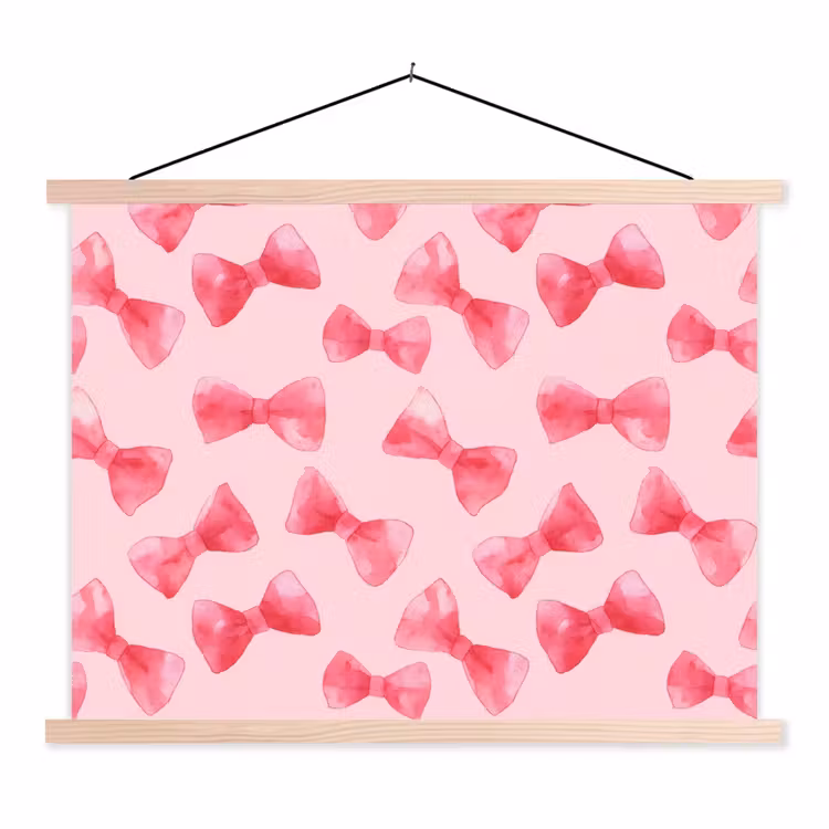 Schoolplaat - Strikken - Aquarel - Roze — 1