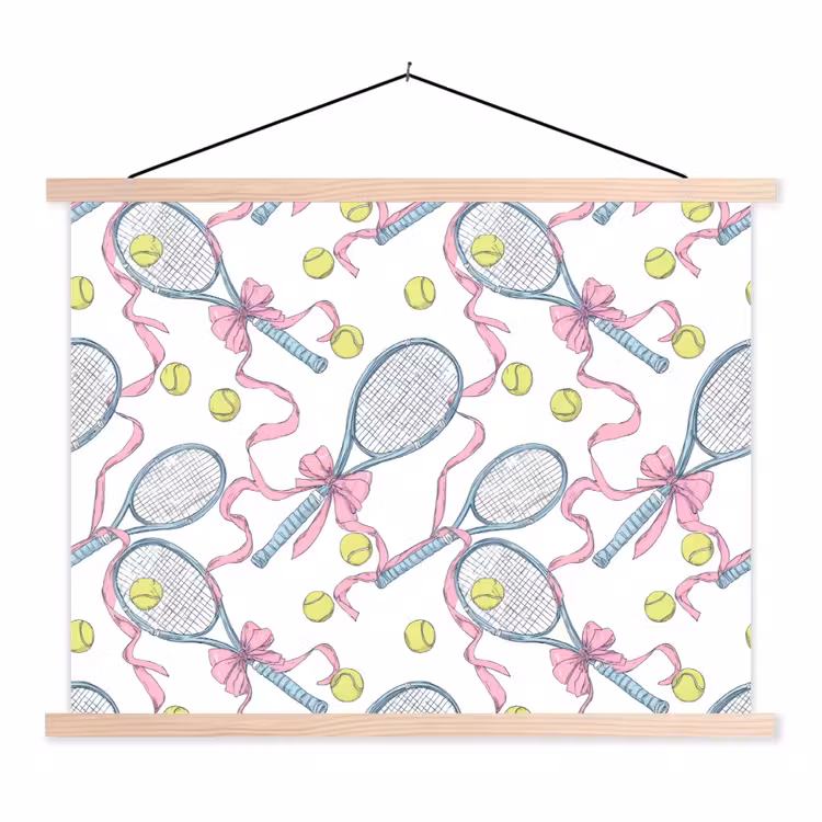 Schoolplaat - Tennis - Strikken - Kleurrijk — 1