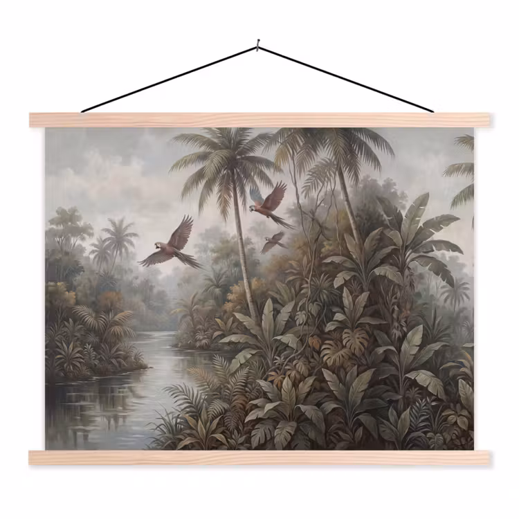 Schoolplaat - Vogel - Vliegend - Tropisch - Landschap - Klassiek — 1