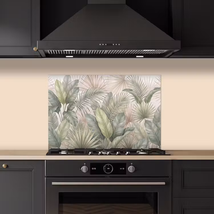 Spatscherm keuken - Planten - Tropisch - Bladeren - Groen - Natuur — 2