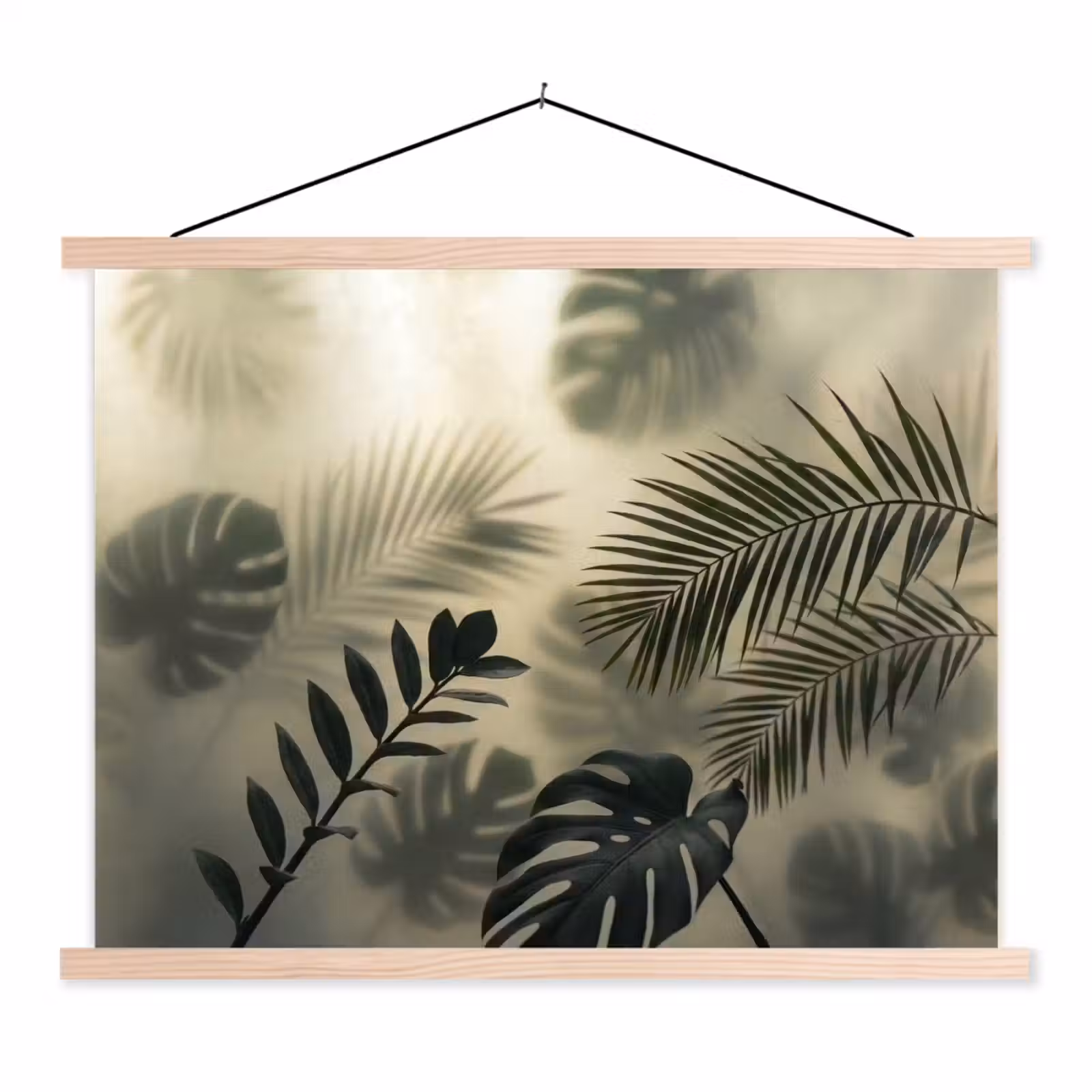 Schoolplaat - Planten - Bladeren - Schaduwen - Groen - Modern — 1