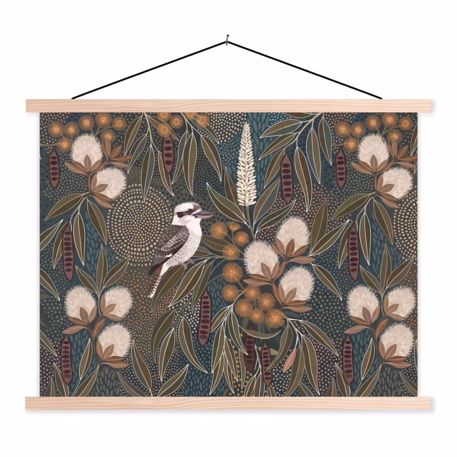 Schoolplaat - Vogel - Bladeren - Natuur - Illustratie - Groen — 1