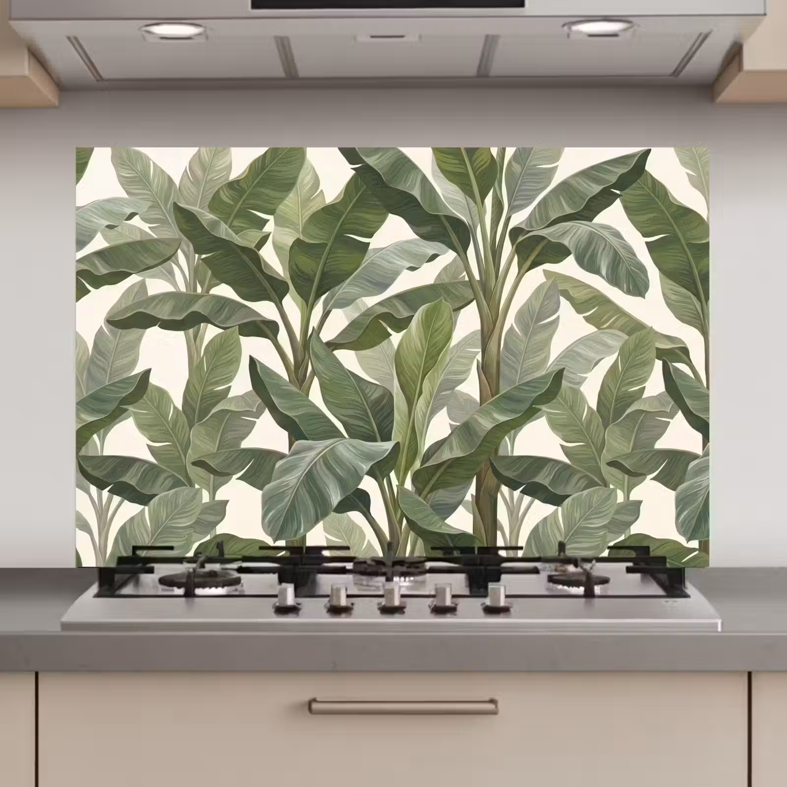 Spatscherm keuken - Planten - Bladeren - Tropisch - Groen — 1