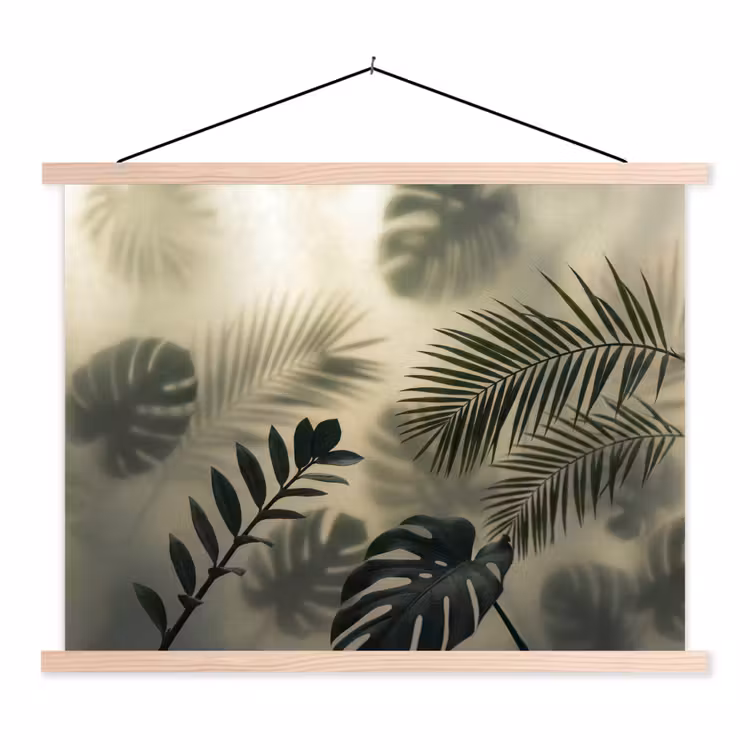 Schoolplaat - Planten - Bladeren - Schaduwen - Groen - Modern — 1