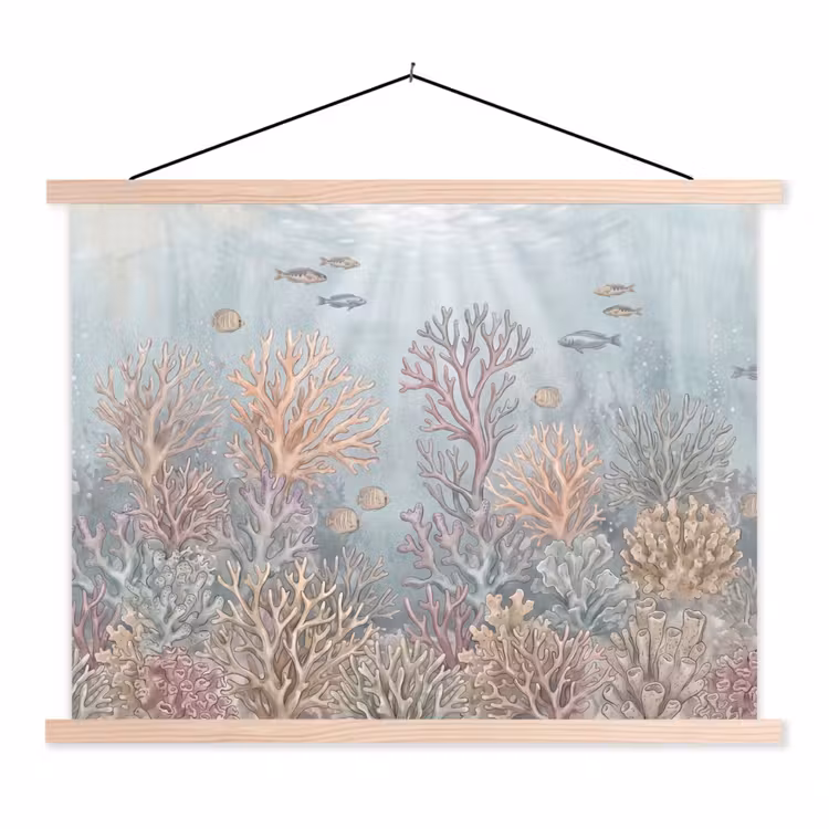 Schoolplaat - Vis - Koraal - Oceaan - Illustratie - Onderwater — 1