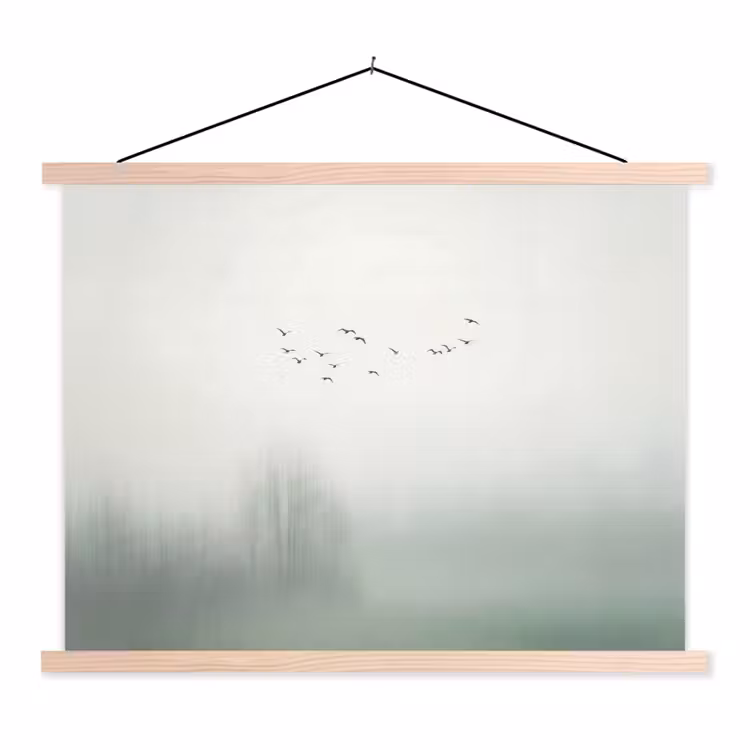 Schoolplaat - Vogel - Vlucht - Natuur - Minimalistisch — 1