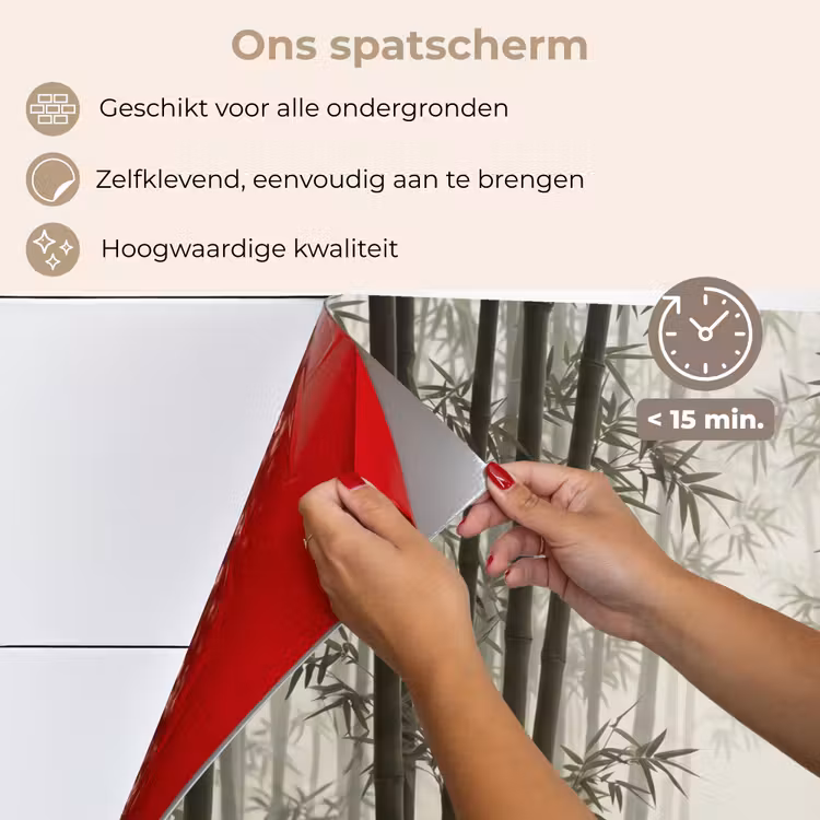 Spatscherm keuken - Bamboe - Bos - Mist - Natuur — 4