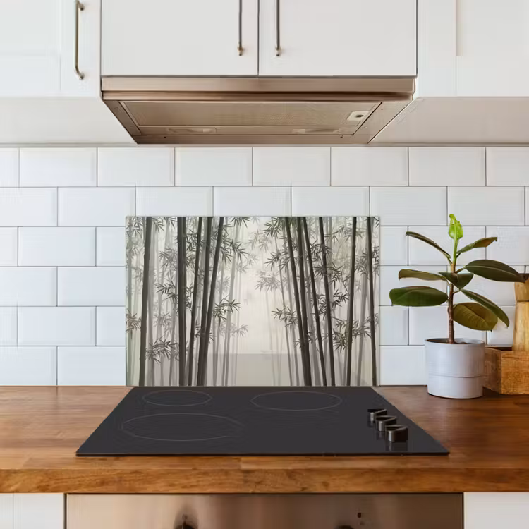 Spatscherm keuken - Bamboe - Bos - Mist - Natuur — 6
