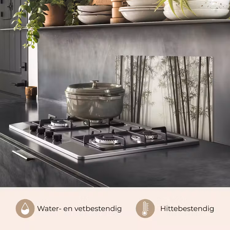 Spatscherm keuken - Bamboe - Bos - Mist - Natuur — 7