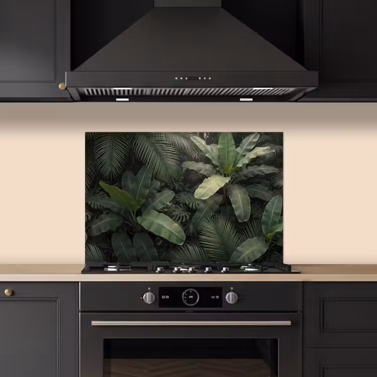 Spatscherm keuken - Bladeren - Groen - Tropisch - Natuur — 2
