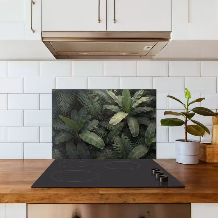 Spatscherm keuken - Bladeren - Groen - Tropisch - Natuur — 6