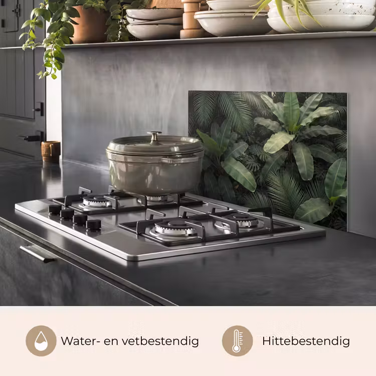 Spatscherm keuken - Bladeren - Groen - Tropisch - Natuur — 7