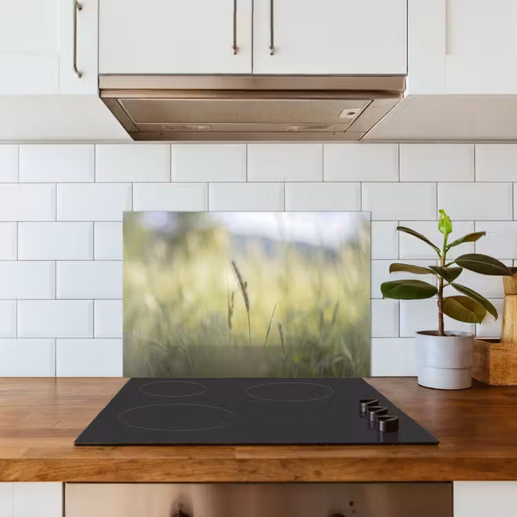 Spatscherm keuken - Graan - Aar - Natuur - Groen - Detail — 6