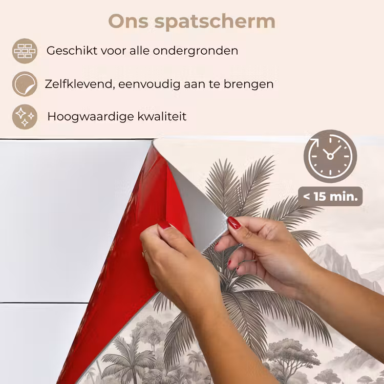 Spatscherm keuken - Natuur - Bergen - Rivier - Tropisch - Vintage — 4