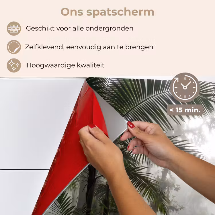 Spatscherm keuken - Natuur - Jungle - Mist - Groen - Bladeren — 4