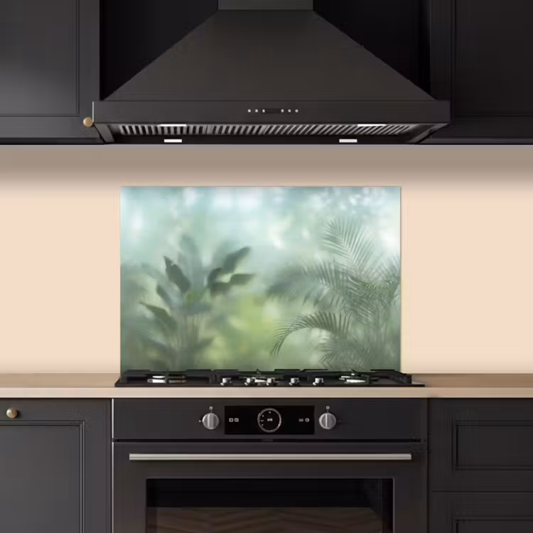 Spatscherm keuken - Natuur - Vervaagd - Groen - Abstract - Modern — 2