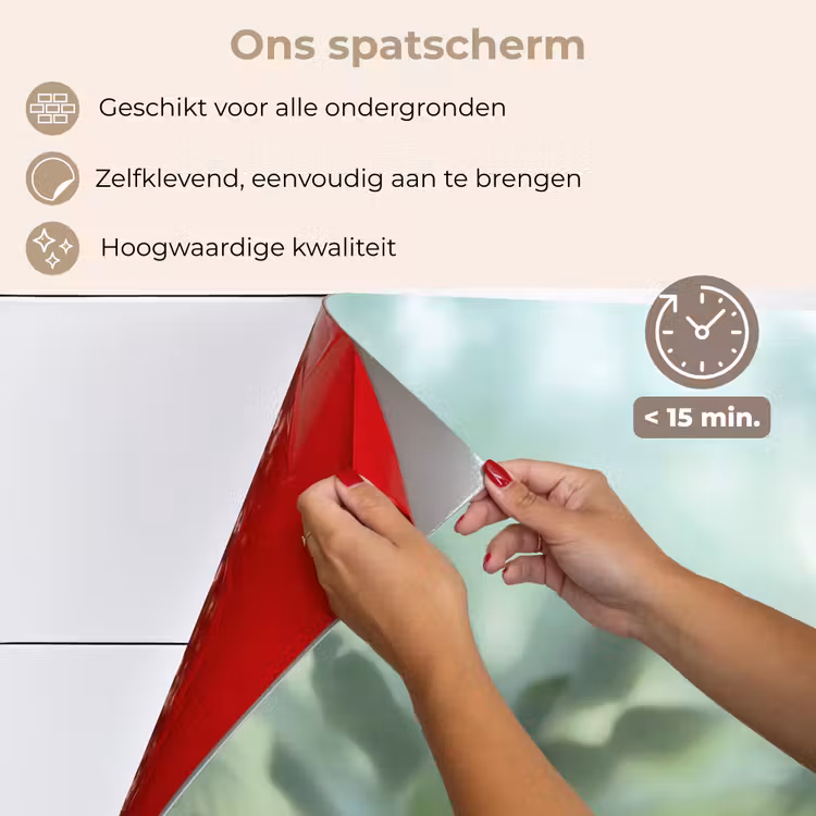 Spatscherm keuken - Natuur - Vervaagd - Groen - Abstract - Modern — 4