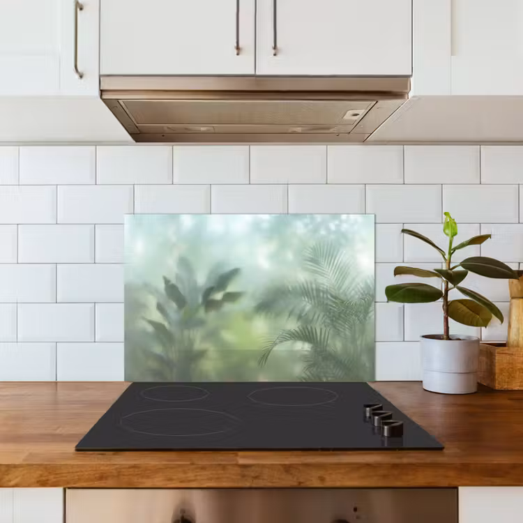 Spatscherm keuken - Natuur - Vervaagd - Groen - Abstract - Modern — 6