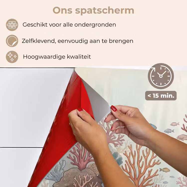 Spatscherm keuken - Onderwater - Koraal - Vis - Natuur — 4
